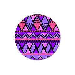 Seamless Purple Pink Pattern Magnet 3  (round) by Sapixe