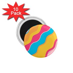 Cake Color Palette Painting 1 75  Magnets (10 Pack) 