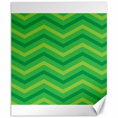 Green Background Abstract Canvas 8  X 10 