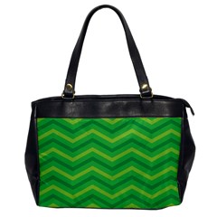 Green Background Abstract Oversize Office Handbag