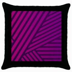 Pattern Lines Stripes Texture Throw Pillow Case (black)
