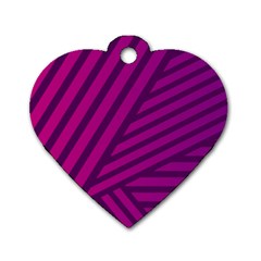 Pattern Lines Stripes Texture Dog Tag Heart (one Side) by Sapixe