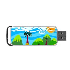 Landscape Background Nature Sky Portable Usb Flash (one Side)