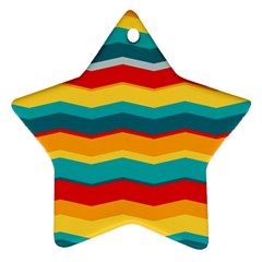 Retro Colors 60 Background Ornament (star)