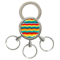 Retro Colors 60 Background 3-ring Key Chains