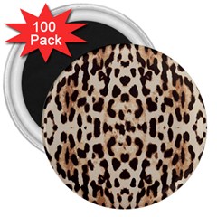 Pattern Leopard Skin Background 3  Magnets (100 Pack)