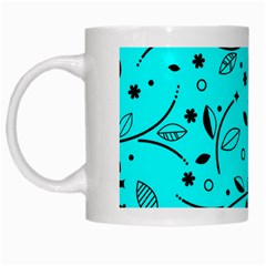 Pattern Flowers Flower Texture White Mugs by Sapixe