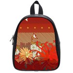 Abstract Background Flower Design School Bag (Small) Front