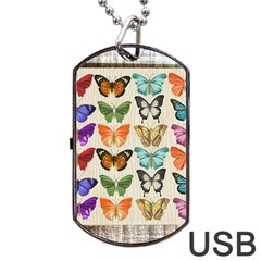 Butterfly 1126264 1920 Dog Tag Usb Flash (two Sides) by vintage2030