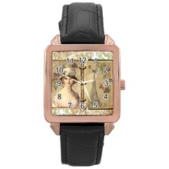 Paris 1122617 1920 Rose Gold Leather Watch  by vintage2030