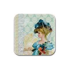 Lady 1112776 1920 Rubber Square Coaster (4 Pack) 