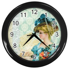 Lady 1112776 1920 Wall Clock (black)