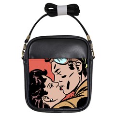 Retrocouplekissing Girls Sling Bag