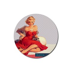 Retro 1107638 1920 Rubber Coaster (Round) 