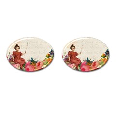 Girl 976108 1280 Cufflinks (oval) by vintage2030