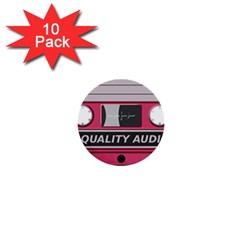 Pink Cassette 1  Mini Buttons (10 Pack)  by vintage2030