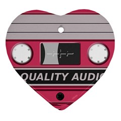Pink Cassette Heart Ornament (two Sides) by vintage2030