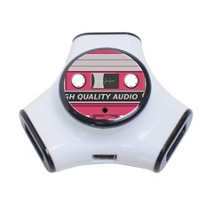 Pink Cassette 3-port Usb Hub by vintage2030