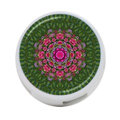 Fantasy Floral Wreath In The Green Summer  Leaves 4-port Usb Hub (one Side) by pepitasart