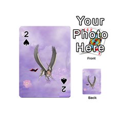 Cute Little Pegasus With Butterflies Playing Cards 54 (mini) by FantasyWorld7