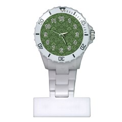 Damask Green Plastic Nurses Watch by vintage2030