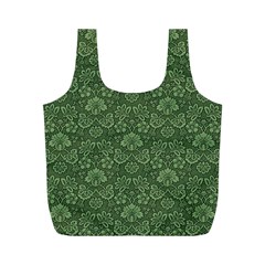 Damask Green Full Print Recycle Bag (m)