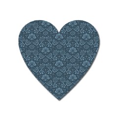 Damask Blue Heart Magnet by vintage2030