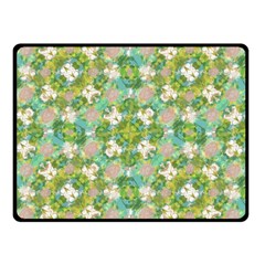 Vintage Floral Print Collage Pattern Double Sided Fleece Blanket (small)  by dflcprints