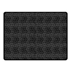 Wavy Grid Dark Pattern Double Sided Fleece Blanket (small)  by dflcprints