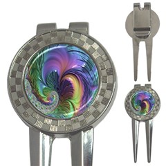 Fractal Artwork Art Swirl Vortex 3-in-1 Golf Divots