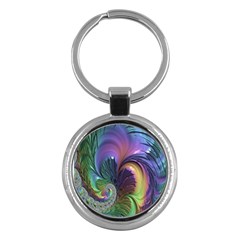 Fractal Artwork Art Swirl Vortex Key Chains (Round) 