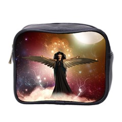 Awesome Dark Fairy In The Sky Mini Toiletries Bag (two Sides) by FantasyWorld7