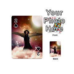 Awesome Dark Fairy In The Sky Playing Cards 54 (mini) by FantasyWorld7
