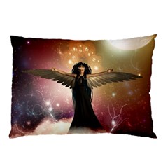 Awesome Dark Fairy In The Sky Pillow Case (two Sides) by FantasyWorld7