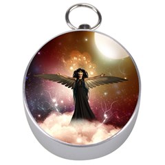 Awesome Dark Fairy In The Sky Silver Compasses by FantasyWorld7