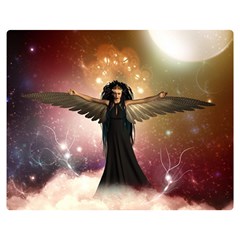 Awesome Dark Fairy In The Sky Double Sided Flano Blanket (medium)  by FantasyWorld7