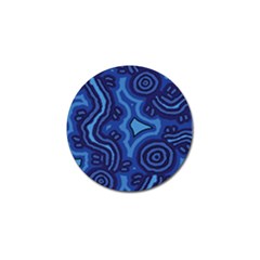 Aboriginal Art - Blue Campsites Golf Ball Marker (10 Pack)