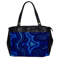 Aboriginal Art - Blue Campsites Oversize Office Handbag by hogartharts