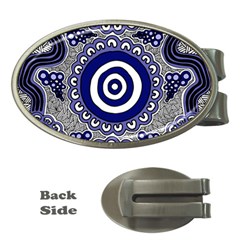 Aboriginal Art - Gathering Money Clips (oval) 