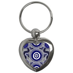 Aboriginal Art - Gathering Key Chains (heart) 