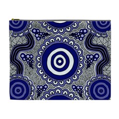 Aboriginal Art - Gathering Cosmetic Bag (xl) by hogartharts