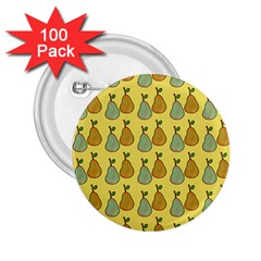 Pears Yellow 2 25  Buttons (100 Pack) 