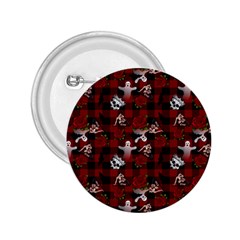 Gothic Woman Rose Bats Pattern 2 25  Buttons by snowwhitegirl