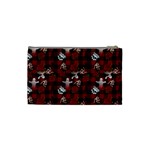 Gothic Woman Rose Bats Pattern Cosmetic Bag (Small) Back