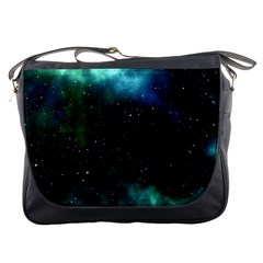 Galaxy Sky Blue Green Messenger Bag