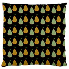 Pears Black Large Flano Cushion Case (one Side)