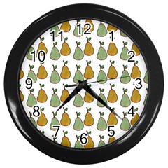 Pears White Wall Clock (black)