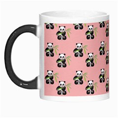 Panda With Bamboo Pink Morph Mugs