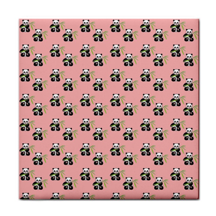 Panda With Bamboo Pink Face Towel