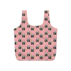 Panda With Bamboo Pink Full Print Recycle Bag (s)